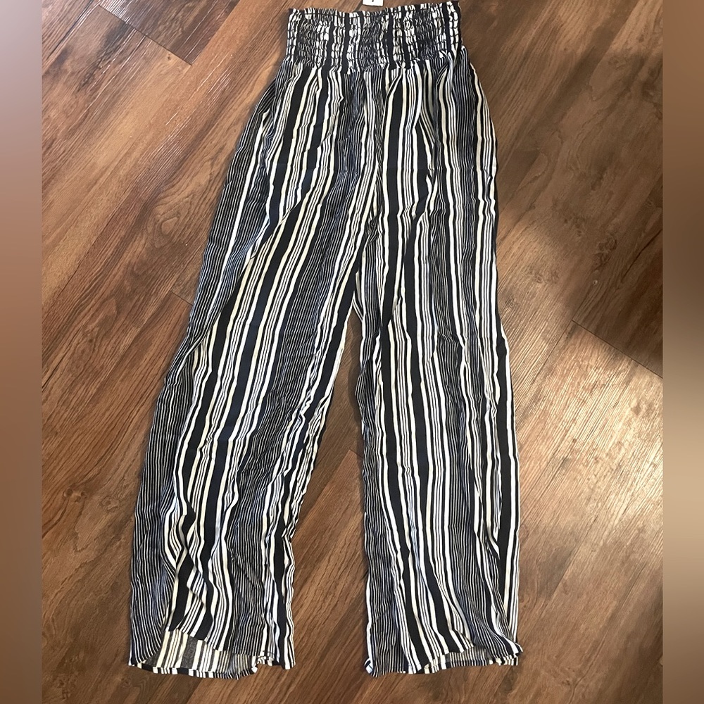 One5One Margery Printed Wide Leg Pant Navy